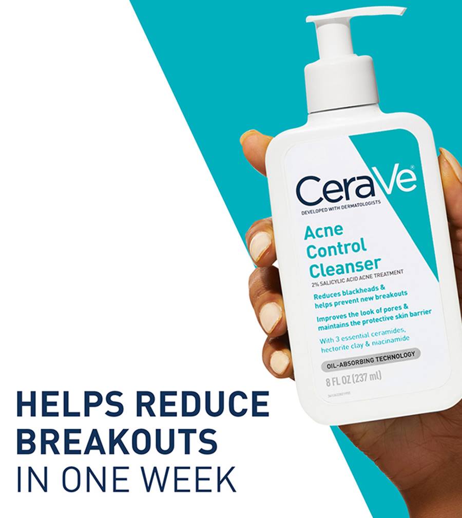 CeraVe Acne Control Cleanser – For Acne-Prone & Oily Skin